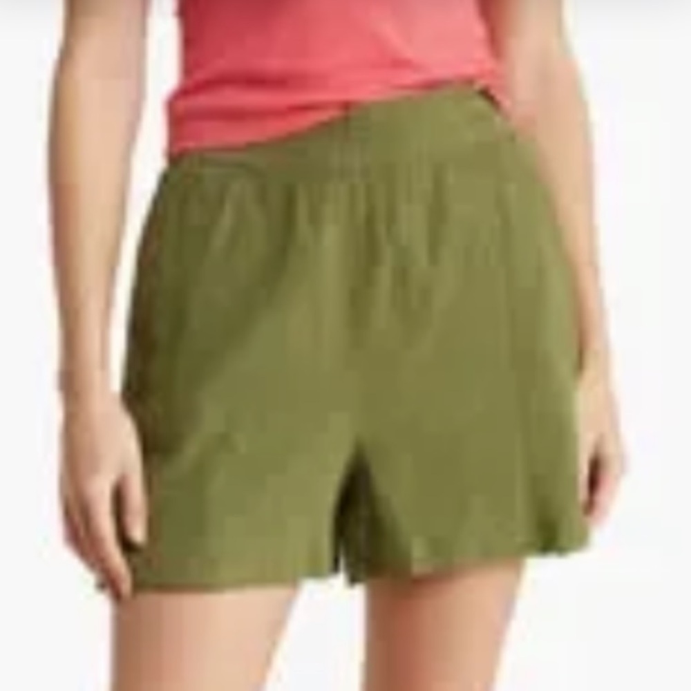 50%offw❤️NWOT Nordstrom Abound Womens Gauze Shorts Med Green Pull On Lightweight